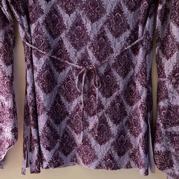 INC Petite Bohemian Lace Bell-Sleeve Women’s Top. - Picture 6 of 9